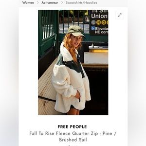 Free Peope fall to rise fleece quarter snap